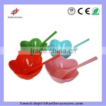 4 sets flower shaped PP Plastic ice cream bowl