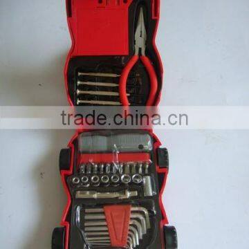 Promotional Car Shape 34pcs Hand Tools Set/kit With LED Light Torch