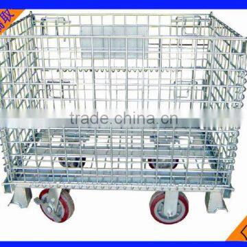 2015Warehouse folding steel roller container