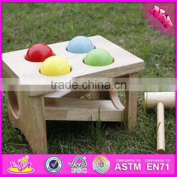 2017 new design baby wooden pounding toy, wholesale kids wooden pounding toy, educational children wooden pounding toy W11G028