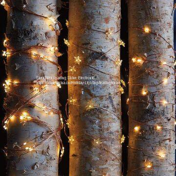 Warm White Star Blinking Not on the High Street Wellfaith Factory Copper String Light Supplier Holiday Christmas Deco