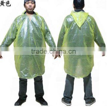 Yellow Transparent Disposable Raincoat for Sport Events photo-2