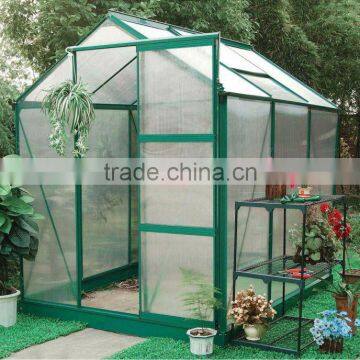 6x6ft polycarbonate sheet garden aluminum frame greenhouse