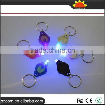 Custom 365nm UV Led Flashlight Keychain with Insulating Piece,Wholesale Purple Light Keychain