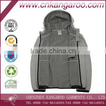 Men's 100%cotton Fleece Cool Zip up Sweatshirt photo-2