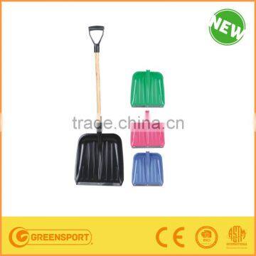 Plastic Snow Shovel With Wooden Handle From Manufacture for Kids Gift photo-2