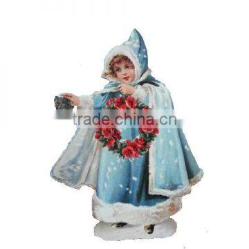 Wholesale Beautiful Kids Shape Die Cut Christmas Ornaments