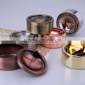 Color Plated Cheap Antique Bronze Metal Ashtray