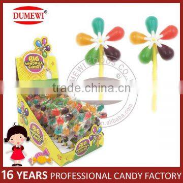 Customized Assorted Fruity Windmill Lollipop Hard Windmill Candy