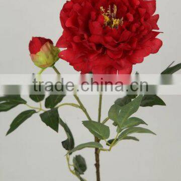 27307 2 foot tall artificial big peony flower red colour silk peony