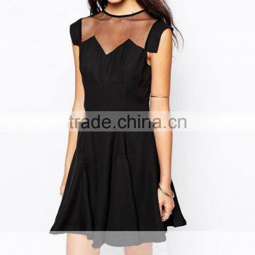 fashionable guangzhou factory price dress quality party wholesale evening dress black long