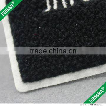Professional Design Square Shape Black Chenille Embroidery Badges photo-3