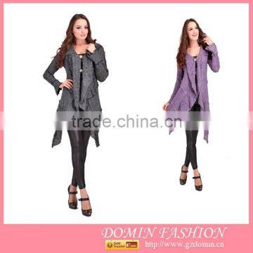 Fashion Sweater Cardigan For Lady With Lotus Design