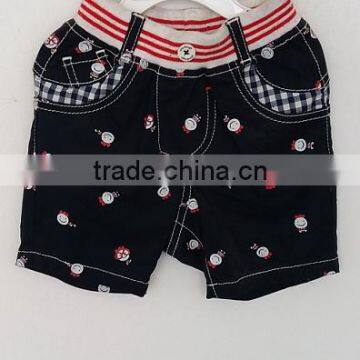 cool baby boys black color printed woven shorts for summer