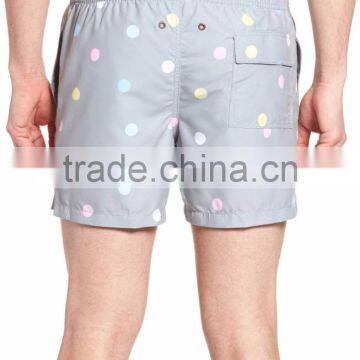 Customize Colorful Dots Pattern Swimwear 100% Polyester Swim Trunks 27" Leg Opening Men's Sportswear Running Shorts photo-6