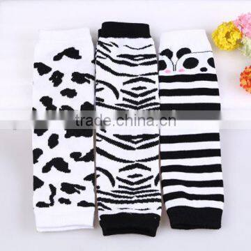Baby Leg Warmers White And Black Kids Cotton Legging Warmers photo-3