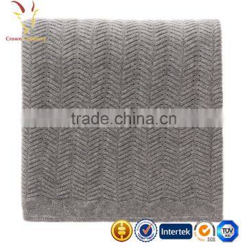 Soft Best Quality 100% Pure Cable Knitted Cashmere Blanket photo-5