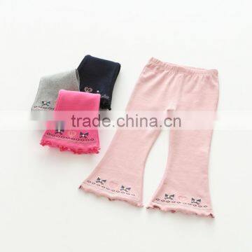 S60636B Fashion Cotton Children Bell Bottomed Print Pants For Child Girl photo-5