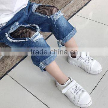 S16961A 2017 Children Cotton Denim Trousers Kids Solid Pants photo-3