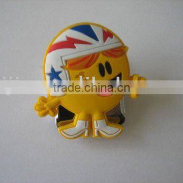 cartoon figurine 3D magnet clip