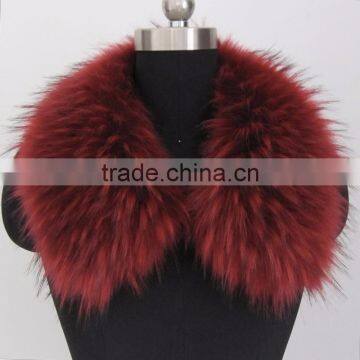 Myfur Natural Animal Fur Dyed Long Size Raccoon Fur Collar Hooded for Winter Coat photo-4