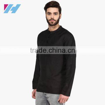 Men's Clothing Long Sleeve Black Kurta Designs For Men