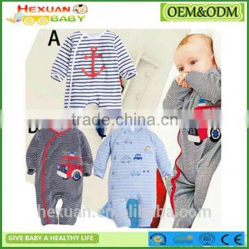 organic cotton long sleeves baby clothes romper baby jumper Wholesale Spring Autumn Infant Boy Striped Long Sleeve