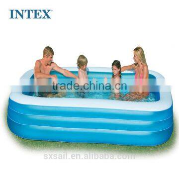 INTEX transparent blue inflatable swimming pool