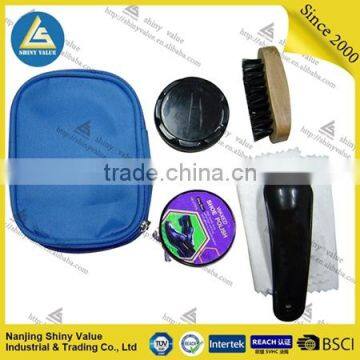 Low price shoe polish set with polyester bag