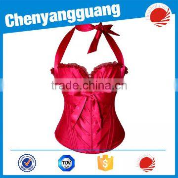 Wholesale Red and Black Zipped Underbust Sexy Corset for Women photo-6