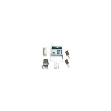 LED zone display home alarm system with built-in keypad on the panel