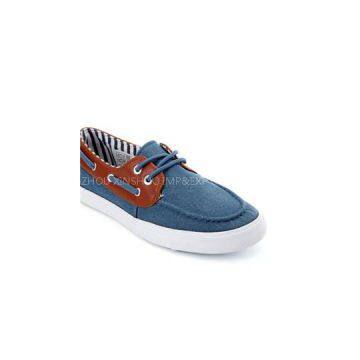 Summer Beach Women\'\'s Leather Jean Splicing Casual Nautical Deck Shoes