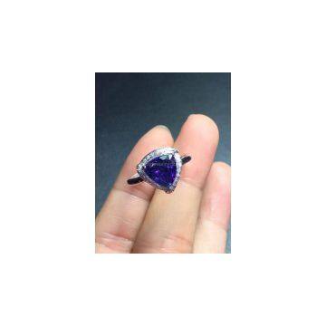 Inlaid Natural Tanzania Stone Ring photo-3