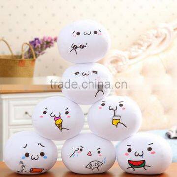 OEM funny round snow ball plush toy