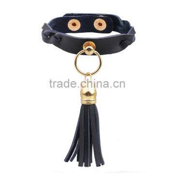 XP-LB-8105 Rivet Metal Alloy Tassel Bracelet Leather With Tassel Accessories photo-3
