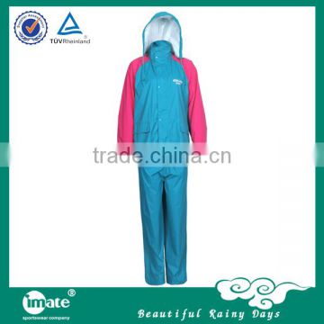 Popular hooded pvc raincoat for rain day