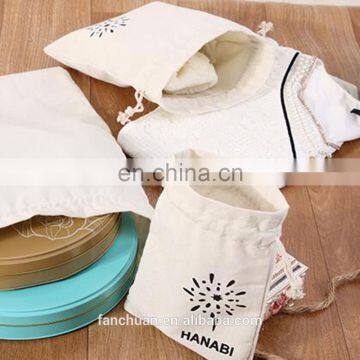 Customer White Printed Wholesale Drawstring Canvas Shoe Bag photo-6