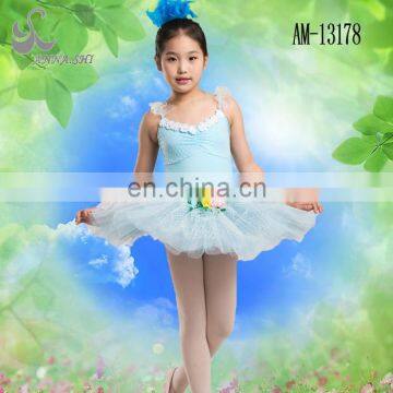 2015 Top quality soft Beautiful light blue girls ballet tutu