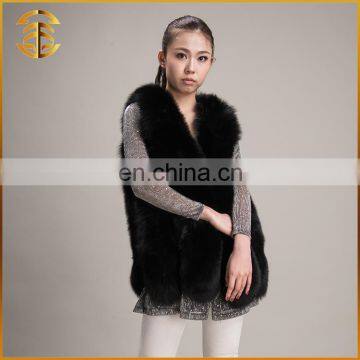 Factory Wholesale Customized Color Cheap Female Fox Fur Women Vest