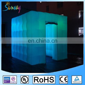 SUNWAY Portable LED Lighting Inflatable Photo Booth Cube Inflatable Adversizing Booth