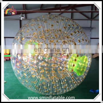 Commercial PVC & TPU inflatable zorb ball, funny rolling human hamster ball , grass inflatable body zorb ball for outdoor event