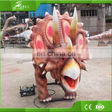 KAWAH Amusement Park Coin Operated Triceratops Kiddie Rides Animatronic Dinosaur Rides photo-5