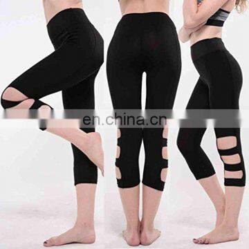 Women Sports Yogahalf leggin Workout fitness Hollow Out Leggings