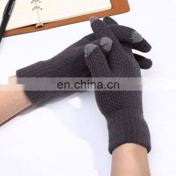 A026 Magic Glove Knit Warm Winter Gloves for Adults Solid Colors Telefingers gloves