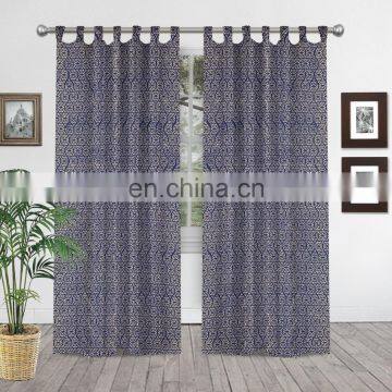 Indian Handmade Hand-Block Printed 100% Cotton Window Curtains Home Decor Balcony