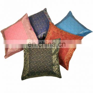 Buy Antique silk sari Jacquard cushion covers wholesale lots online