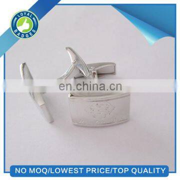 custom Promotional fashion Silver Cufflinks