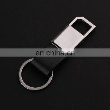 Fashion Car Creative Men Black Genuine Leather Waist Hanging Key Chain Wholesale Or Custom Zinc Alloy Metal Leather