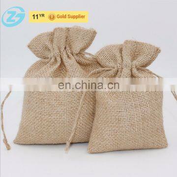 Promotional Festival Gift Packaging Jute Burlap Drawstring Bag For Jewelry