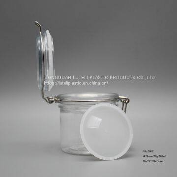 Luxury and High Quality Skin Care 200ml Black Round Cosmetic Use PETG Plastic Bottle,face Cream Packaging Plastic Cosmetic Jar photo-5